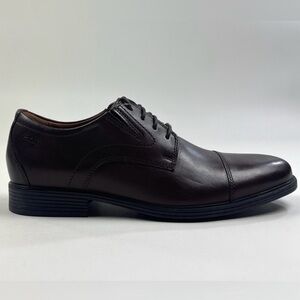 Clarks Whiddon Cap Toe Mens Brown Leather Dress Shoes Oxford Comfort 26174471